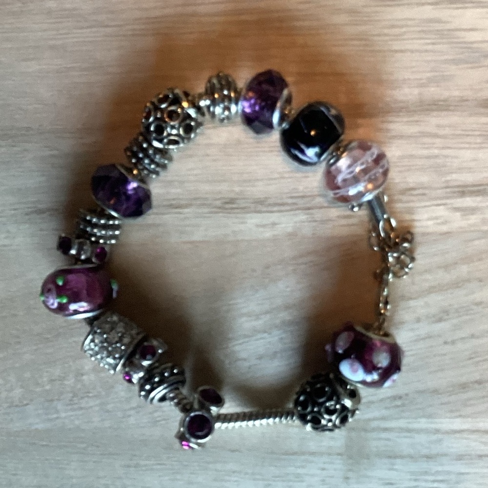 Elegant Purple Beaded Bracelet
